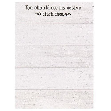 Active Bitch Face Notepad - The Fox Decor